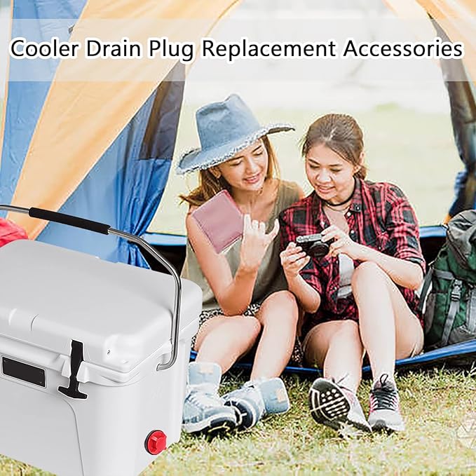 Cooler Plug for YETI, 2 Pack Cooler Drain Plug Replacement Compatible with Yeti's Line of Roadie, Tundra, and Tank & RTIC Coolers Leak-Proof Accessories, Small Size