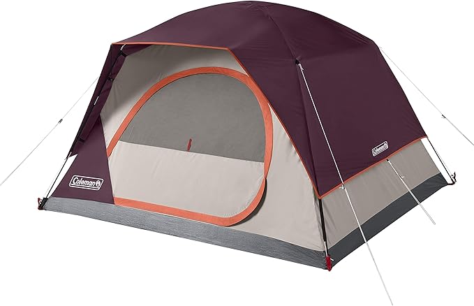 Coleman Skydome Tent with 5 Minute Setup, 2/4/6/8-Person Weatherproof Tent with Rainfly & Carry Bag, 20% More Headroom Than Traditional Canopies