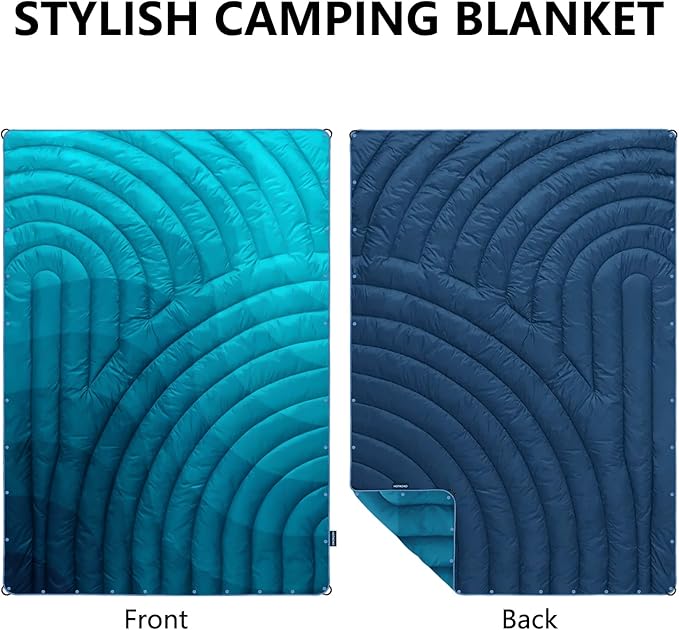 Puffy Blanket - Lightweight, Packable Camping & Travel Blanket for Outdoors, Stadiums, Hiking, Picnics