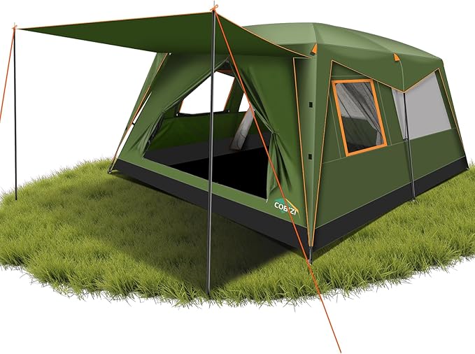 COBIZI 4-6-8-10 Person Camping Tent, Spacious Family Tents for Camping Ideal, Hiking, 3500mm Waterproof Double-Layer Windproof Tent for Hiking & Backpacking