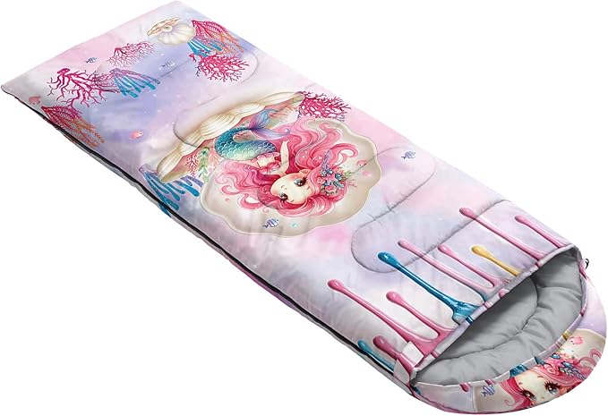 HOSIMA Dear Hunting Pattern Cold Weather Sleeping Bags for Adults,Black Light Weight Sleeping Bags for Kids Adults,WaterProof Sleeping Bags for Outdoors Hiking.