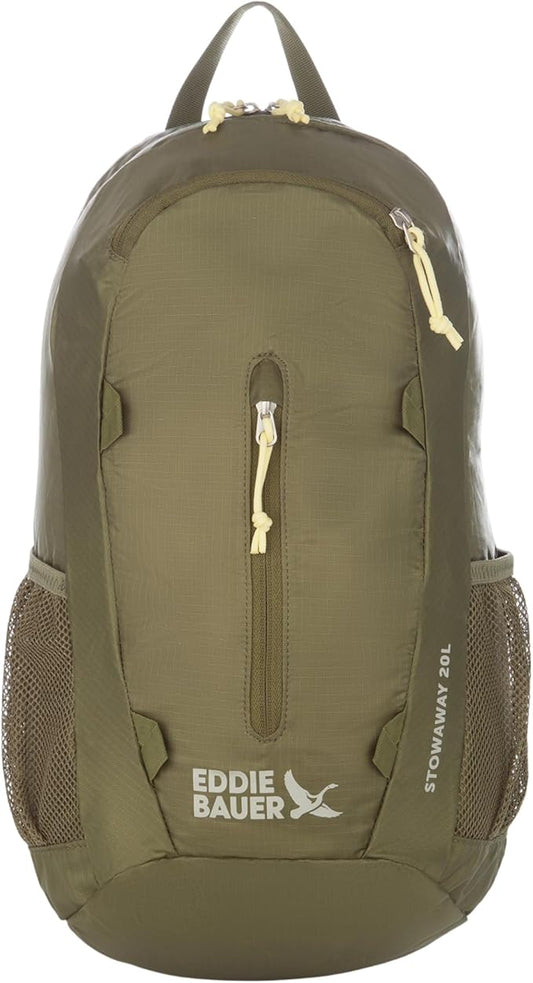 Eddie Bauer Stowaway Packable Backpack | Travel | Outdoor | Lightweight | Foldable | Durable | Ripstop Polyester | 20L - Irish Green