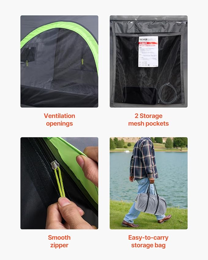 VEVOR SUV and Pickup Truck Camping Tents, Waterproof Double Layer Design with Carry Bag, Accommodates 2-9 Persons for Outdoor Activities