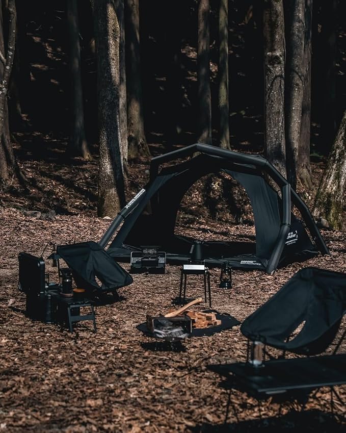 Air Godong Inflatable Camping Tent with Rainfly Hand Pumb Groundsheet, Easy Set up 2 Person Glamping Outdoor 4 Season Air Blow Up Tents,Waterproof Windproof, Clear Skylight