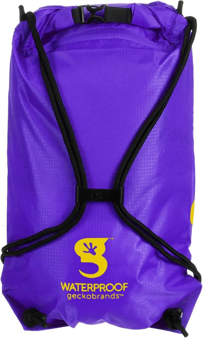 geckobrands Embark 10L Drawstring Backpack – Waterproof, Lightweight Dry Bag for Beach, Hiking, and Light Water Activities