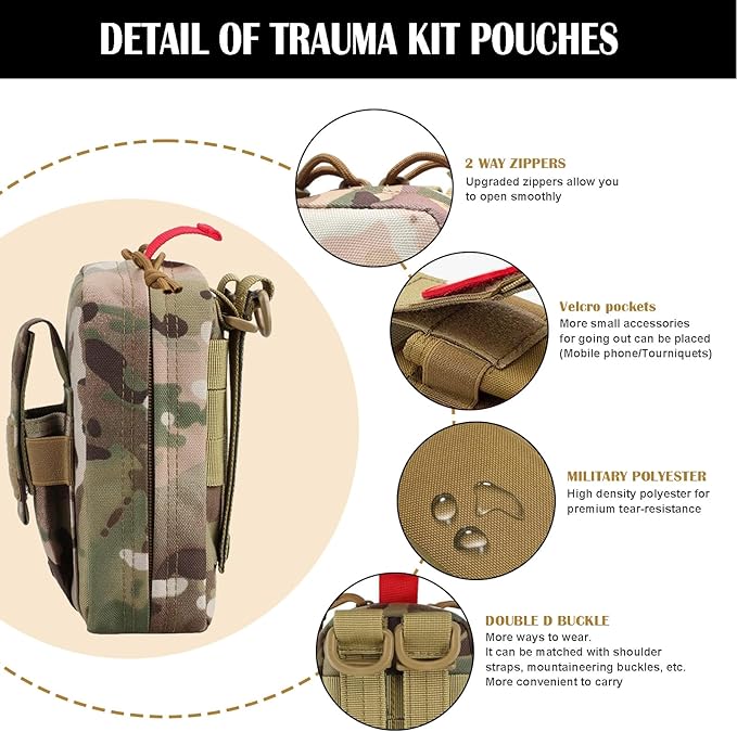 ifak Pouch Small Molle First aid Bag Empty Trauma Medical Bag Tactical Belt Pouch