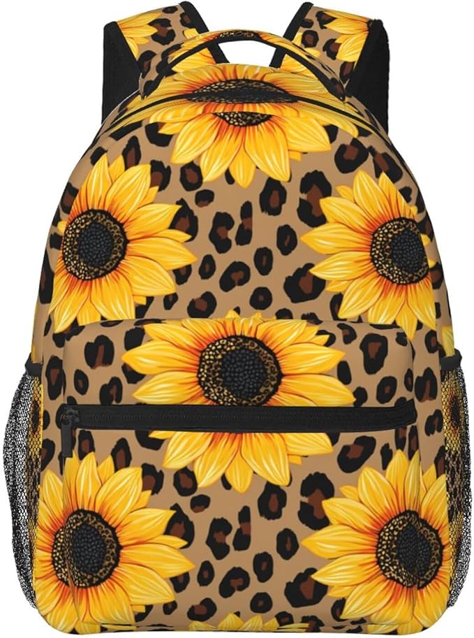 Rucksacks Lightweight Multipurpose Anti-Theft 90S Sunflower Leopard Shoulder Bag Large Capacity Business Computer Bag With Smooth Zippers