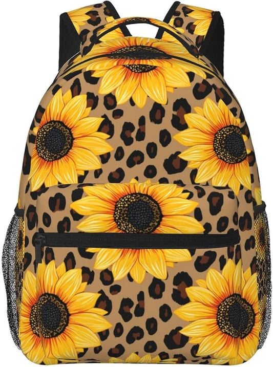 Rucksacks Lightweight Multipurpose Anti-Theft 90S Sunflower Leopard Shoulder Bag Large Capacity Business Computer Bag With Smooth Zippers