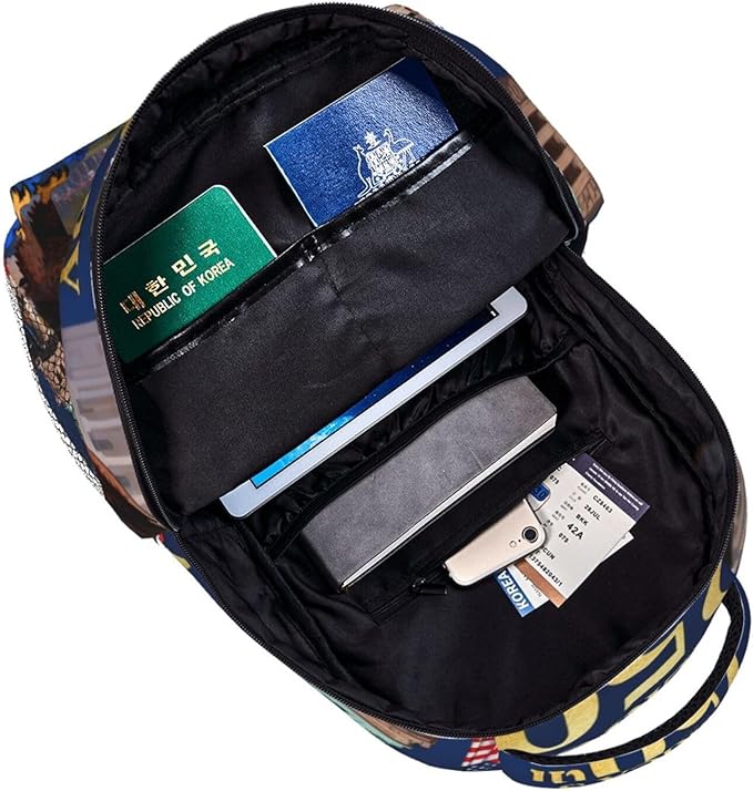 Lightweight Daypack Bookbag for Trekking Business Walking Cycling, Big Capacity Anti-Theft Multipurpose Carry On Bag, USA 250th Anniversary Patriotic Independence Celebration Art Business Computer Bag