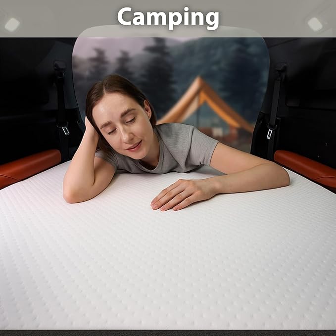 Tri Fold Memory Foam Foldable Mattress Twin, 3 inch Folding Mattress for Guest Sleep. Portable Trifold Mat with Removable Washable Cover, Floor Sleeping Mat for Adult and Kid