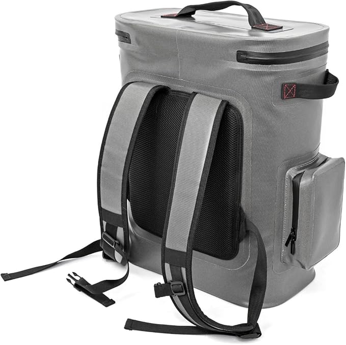 Rough Country Insulated Backpack Cooler – Holds 24 Cans, Leakproof Waterproof Design, Durable Nylon with Padded Shoulder Straps, Ideal for Camping, Tailgating, Hiking - 19"x15"x9