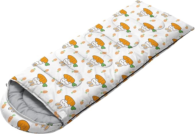 AILONEN Boys Sleeping Bag for Camping,Nautical Anchor,Lightweight & Waterproof,3 Season Warm & Cool Weather,Navy Blue Sleeping Bags for Kids Men Travelling,Outdoors