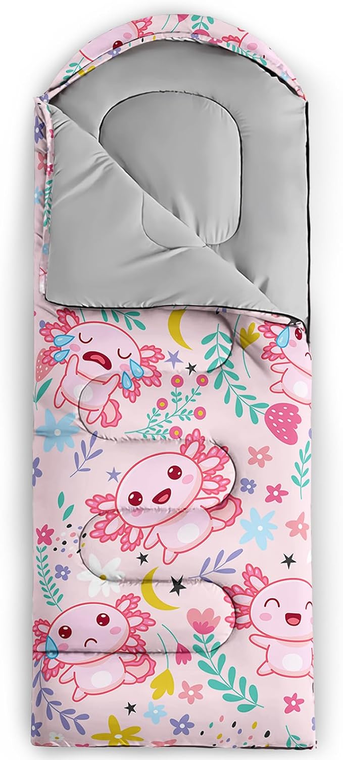 QOOMO Camping Sleeping Bags,3 Season Warm & Cool Weather,Lightweight,Waterproof Sleeping Bags for Adults & Kids,Traveling,and Outdoors,Camping Gear Equipment