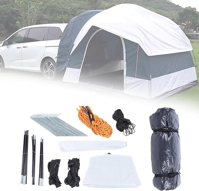 Universal Car SUV Tent Travel Camping Shelter Awning Rooftop Outdoor Sunshade for Mountaineering, Fishing, Wild Survival, Adventure 250cm*250cm