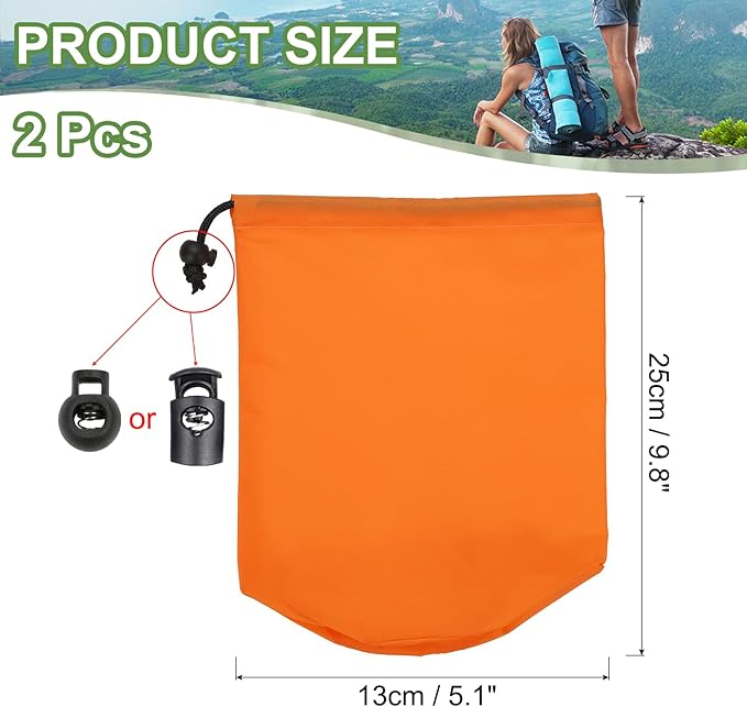PATIKIL Stuff Sack, Waterproof Outdoor Storage Sack Portable Drawstring Dust Flap Bag Lightweight Sleeping Bag for Camping Hiking Travel