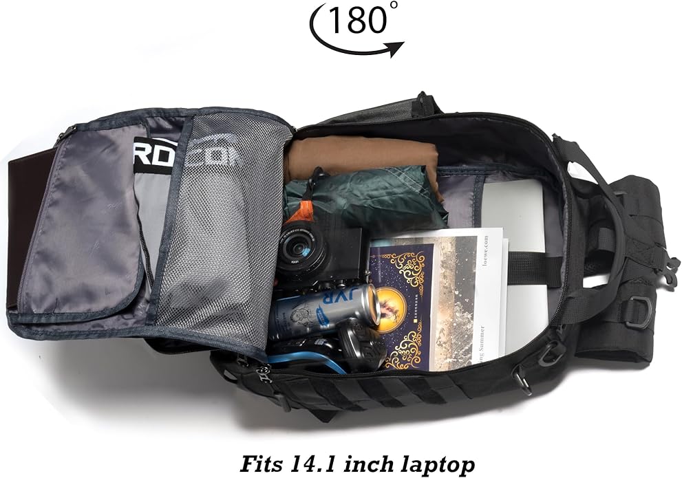 NICGID Tactical Military Backpack Daypack Molle Army Assault Pack Bug Out Bag Travel Fishing Hiking Trekking Rucksack