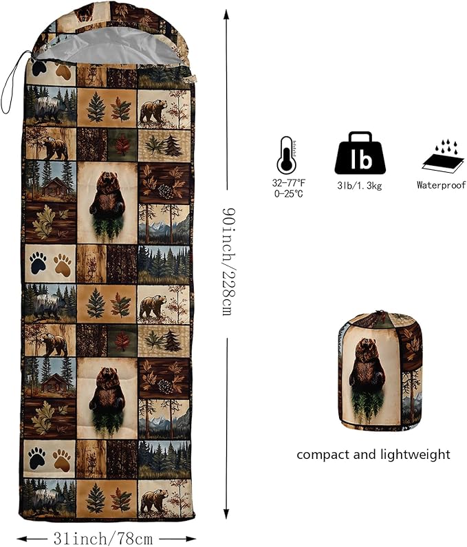 AILONEN Girls Pink Camping Sleeping Bags,Lightweight & Waterproof,3 Season Warm & Cool Weather,Cute Bow Duck Print Sleeping Bags for Kids,Girls,Adults Travelling,Outdoors