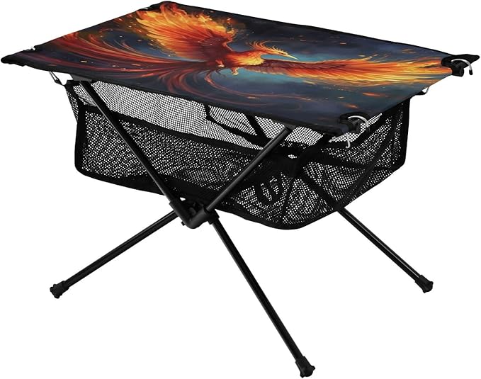 Fire Phoenix Portable Folding Camping Table, Compact Lightweight Beach Table with Carrying Bag for Outdoor Picnics, BBQs, Camp