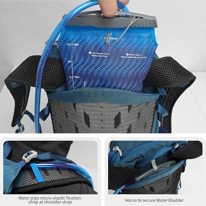 IX INOXTO Hiking Hydration Backpack with 3l Water Bladder for Women and Men 25L Water Backpack for Hiking, Cycling, Climbing, Camping