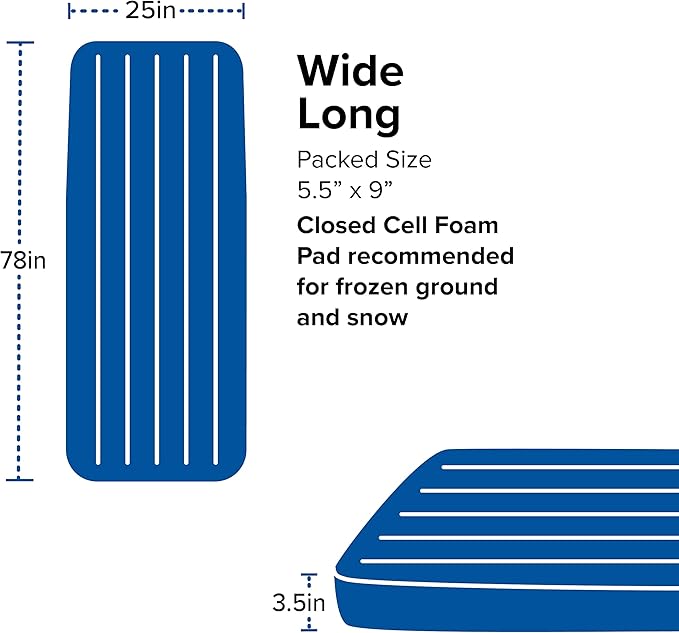 Big Agnes Divide - Lightweight, Compact, Air Chamber Sleeping Pad, Wide Long, Warm Olive