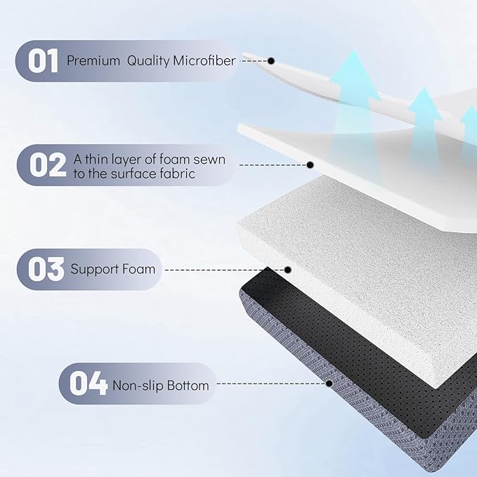 Japanese Floor Mattress Full, Anti-Slip Japanese Futon Roll Up Tatami Mat for Guests, Grey