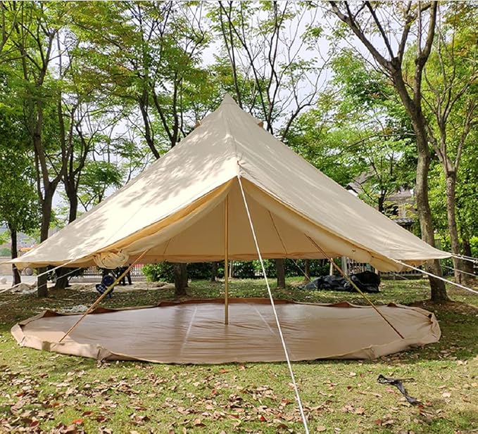 Outdoor Cotton Canvas Bell Tent 4 Seasons Tent for Family Travel Party and Hunting Camping Yurt Tent