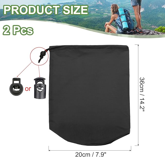 PATIKIL Stuff Sack, Waterproof Outdoor Storage Sack Portable Drawstring Dust Flap Bag Lightweight Sleeping Bag for Camping Hiking Travel