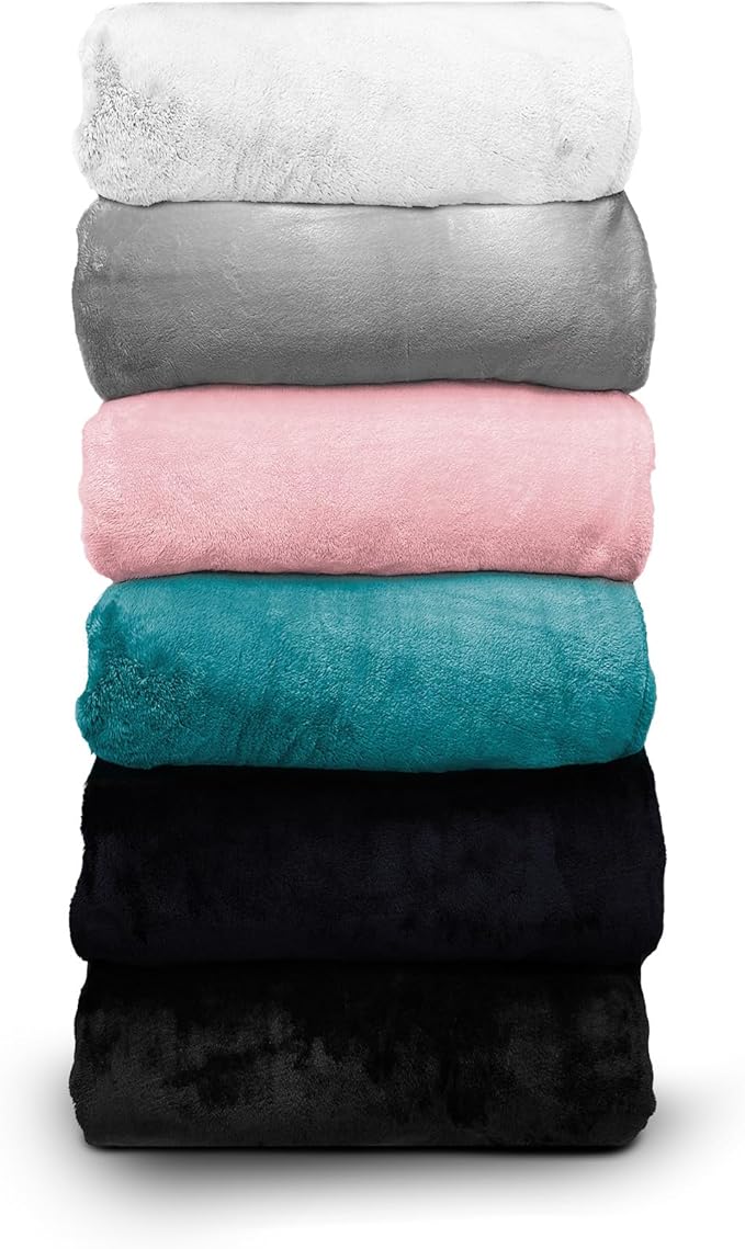 Comfort Lab Reversible Flannel Sherpa Throw Blanket - Elegant Fluffy Throw Blankets for Couch and Home Decor - Anti Pilling Non Shedding Cozy & Warm Fleece Throws - Oversize Throw (60" x 70") - Navy