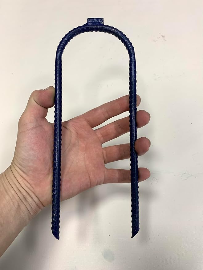 Moonmama Ground Stakes Steel Rebar Stakes Tents Nails Heavy Duty Garden Stake Ground Anchor Pegs U Shaped Metal Fences Stake for Trampolines Camping Canopies Sheds Swing Sets, 10inch 4ge (4)