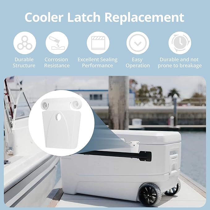Latch Posts and Screws for Cooler, Compatible with Igloo 50-165 Qt Coolers,High Strength Cooler Latch Replacement Parts