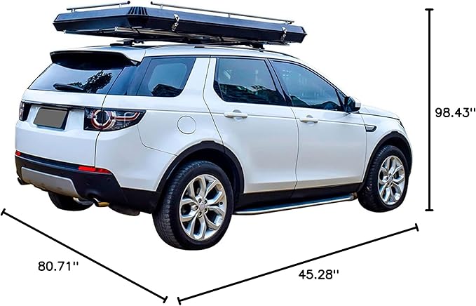 Offroad Camping Car Roof Top Tent, Family Self-Drive Camping and Camping Automatic Quick Drive Roof Tent, Outdoor Side-by-Side Hard-Shell Car-top Tent