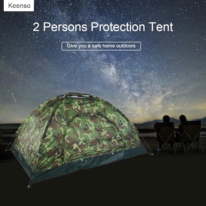 Outdoor Tent, 2 Persons 40 Tent Portable Tent for Camping Hiking and Spare Parts