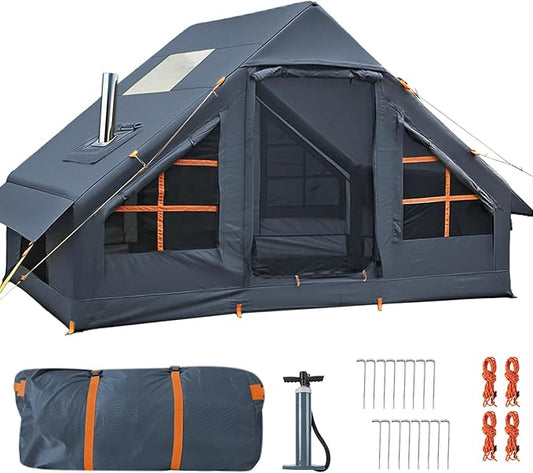 Inflatable Tents for Camping,Easy Blow Up Tent with Hand Pump,4 Seasons Waterproof Air Inflatable Camping Tent House for Family Weekend Camping