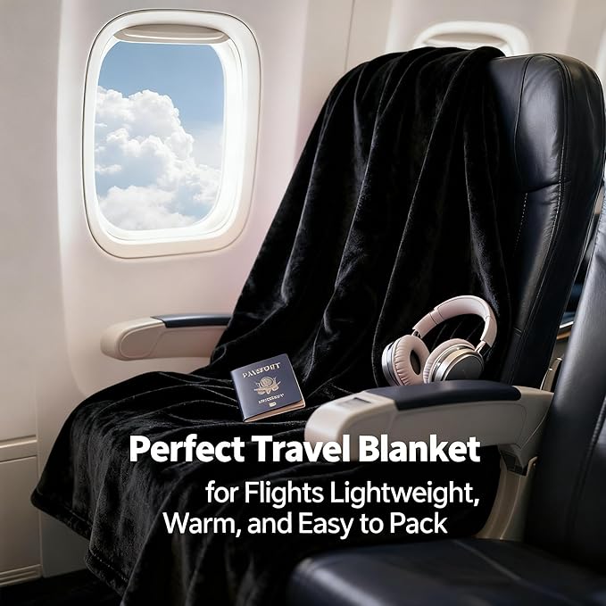 SNZ Cozy Wearable Blanket for Women & Men - 60"x33" Fleece Poncho, Warm Office Chair Lap Blanket, Travel, Camping & Home Wrap - Comfy Poncho Throw - Gift for Mom, Elderly