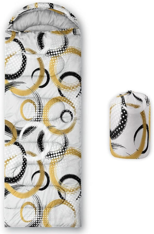 Kids Sleeping Bag for Boys Girls,Bohemian Cowboy Print-Lightweight Warm Portable Outdoor Indoor-Waterproof Cold Weather Resistant Sleeping Bag for Camping Hiking