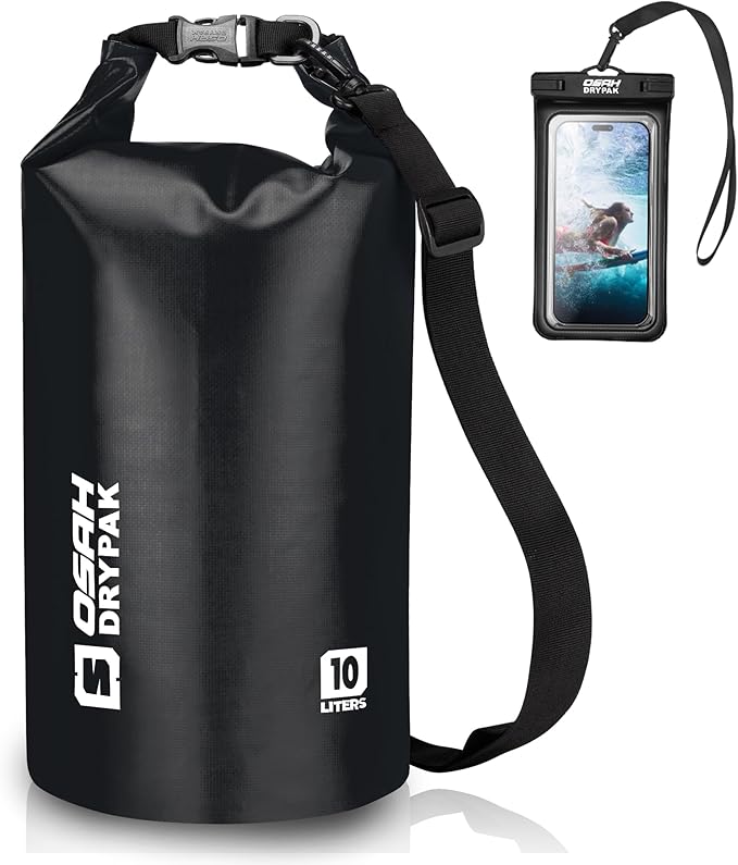 Waterproof Dry Bag, 5L/10L/20L/30L/40L Roll Top Lightweight Storage Backpack with Phone Case for Women & Men, Floating Waterproof Sack for Travel, Swimming, Kayaking, Paddle Board, Camping & Beach