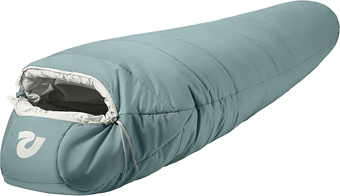 Retrospec Dream Mummy Sleeping Bag - 30°F Camping & Travel Essential Gear with Water - Resistant Shell & Synthetic Fill - Zippered Pocket & Stuff Sack