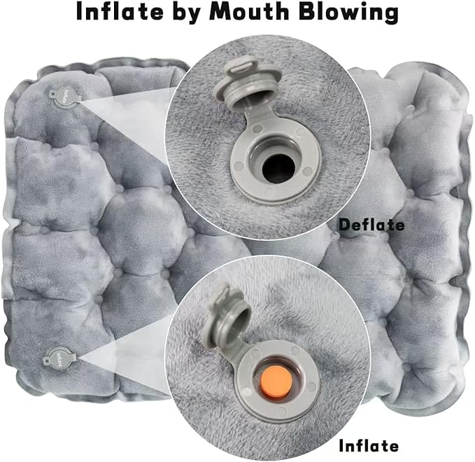 ONTYZZ Inflatable Seat Cushion Lightweight Stadium Seat Pad Travel Air Seat Cushion for Hiking Office Airplane Stadium Car