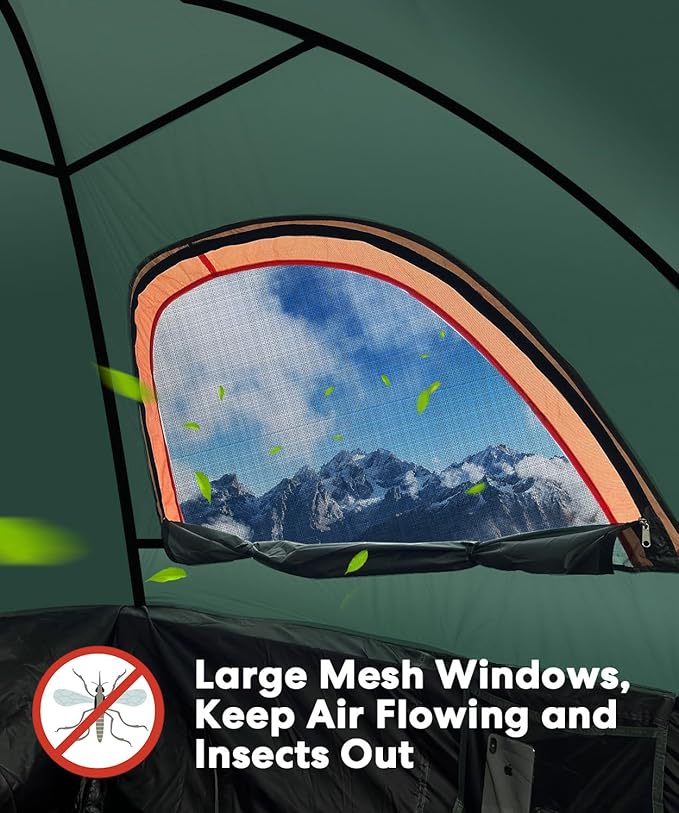 LIBERRWAY Truck Bed Tent for 2 Person, 5.5-5.8 FT Pickup Truck Tent with Waterproof Rainfly Oxford for Camping Travel Outdoor Chevy Silverado 1500 Dodge Ram 1500 Ford F-150 GMC Sierra 1500