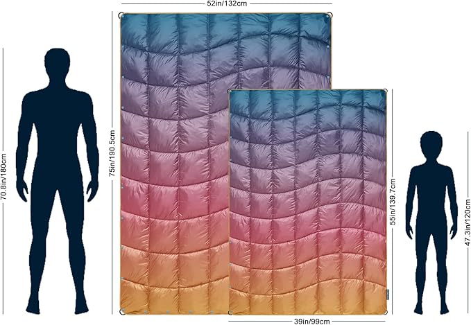 Camping Blanket,MINI Puffy Blanket Lightweight Windproof Water Resistant for Outdoors,Hiking,Beach,Car,Picnic,Stadium