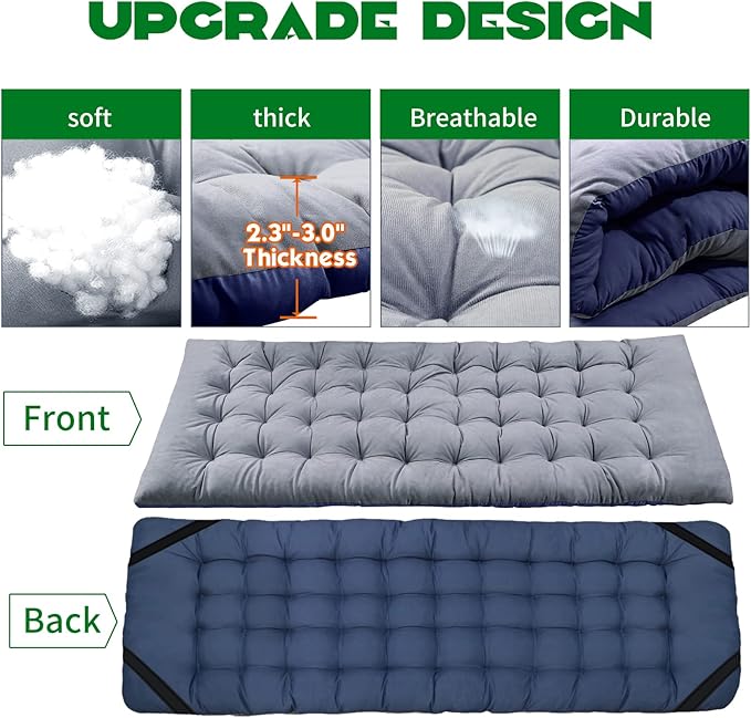 NAIZEA Folding Camping Cots for Adults, Portable Cot with Mattress Heavy Duty Outdoor Bed with Carry Bag 1200d Oxford Cloth Sleeping Cots for Camping Office Nap Home Guest Beach Travel