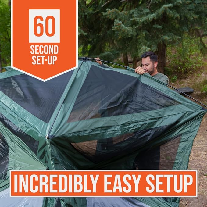 Instant Pop Up Camping Tent for 4-6 People | High-End All-Season Tent with Mesh Windows, Waterproof Rainfly & Tool-Free Setup | Easy Setup Outdoor Tent for Overlanding & Camping by North Haven