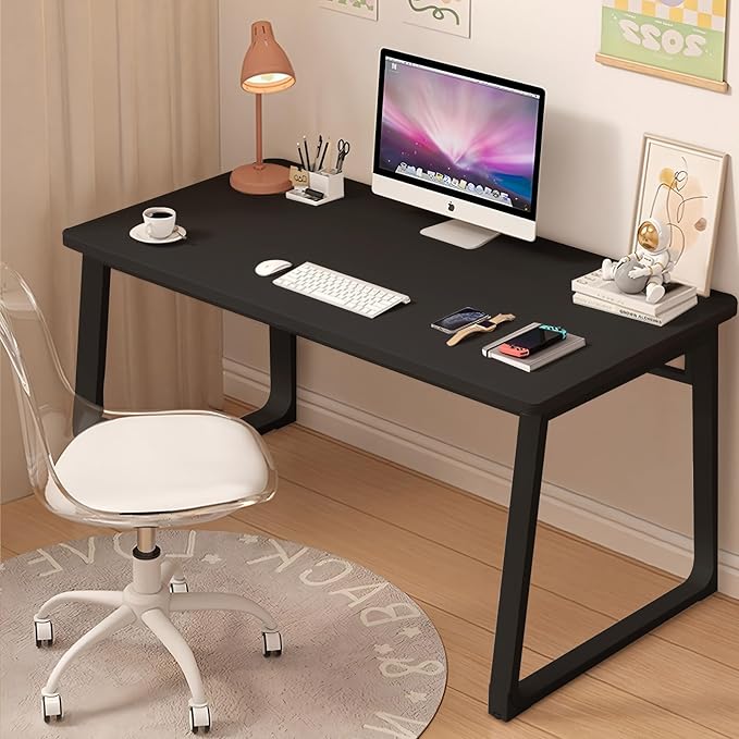 Computer Desk Modern Simple Style Desk for Home Office, 55 inch Small Writing Table or Bedroom