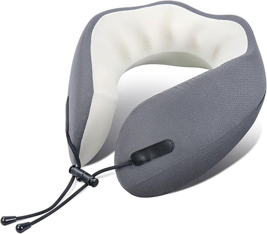 RESTCLOUD Plane Neck Pillow, Travel Neck Pillow for Sleeping on Airplanes, Flight and Car with All-Rounded Neck Support (Large)