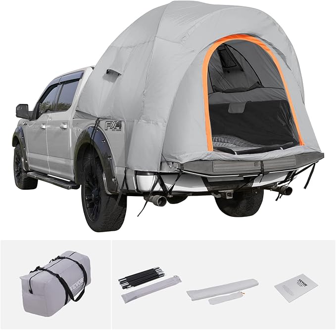 VEVOR SUV and Pickup Truck Camping Tents, Waterproof Double Layer Design with Carry Bag, Accommodates 2-9 Persons for Outdoor Activities