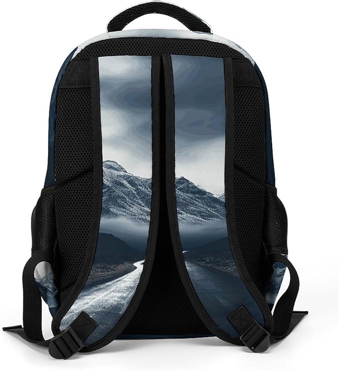 MUSM Dark Road to Mountains Backpack Anti Theft Laptop Backpacks Large Classical Travel Backpack Computer Bag Lightweight Hiking Back Pack Water Resistant Daypack Gift for Men & Women