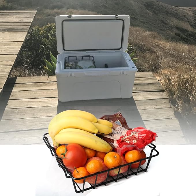 Cooler Basket for YETI Tundra 50 or 65,Inside Dry-Goods Basket Compatible with Cabela's 60QT, Igloo BMX 52QT, Ozark Trail 52QT,Pelican Elite (45 & 70) etc,Stainless Steel Wire Cooler Rack
