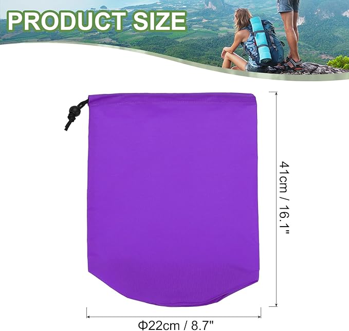 PATIKIL Stuff Sack, Waterproof Outdoor Storage Sack Portable Drawstring Dust Flap Bag Lightweight Sleeping Bag for Camping Hiking Backpacking