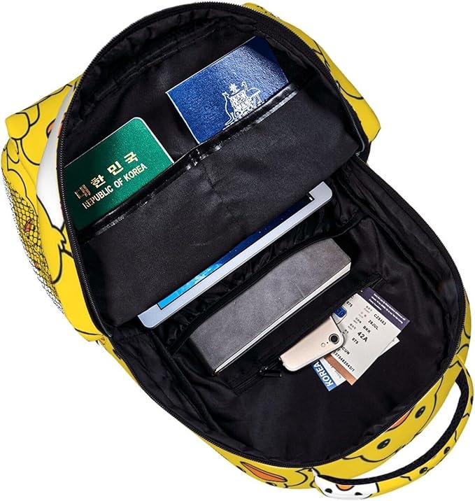 Rucksacks Lightweight Multipurpose Anti-Theft Yellow Flat Mouth Ducks Shoulder Bag Big Capacity Traveling Camping Backpack With Side Pockets