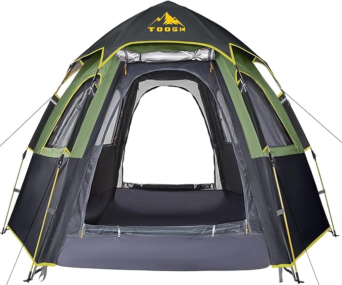 Camping Tent with Instant Setup, 2/3 Person Weatherproof Easy Quick Set Up in 60 Seconds with Rainfly Backpack Tent for Family Camping & Hiking, Upgraded Ventilation,Center Height 66-inch